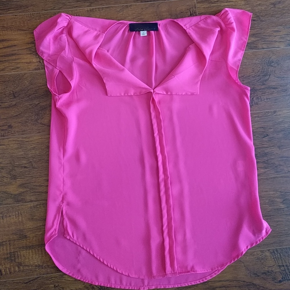 Francesca's pink blouse